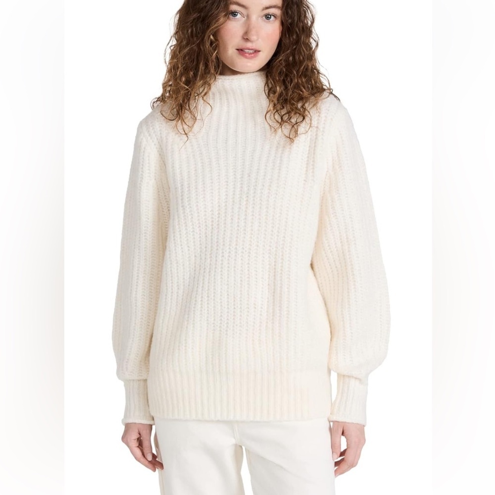 Madewell XXS Antiqur cream loretto mock neck pullover sweater.